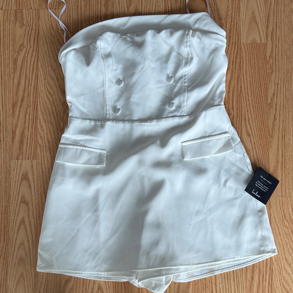 LULUS White Strapless Mini Dress